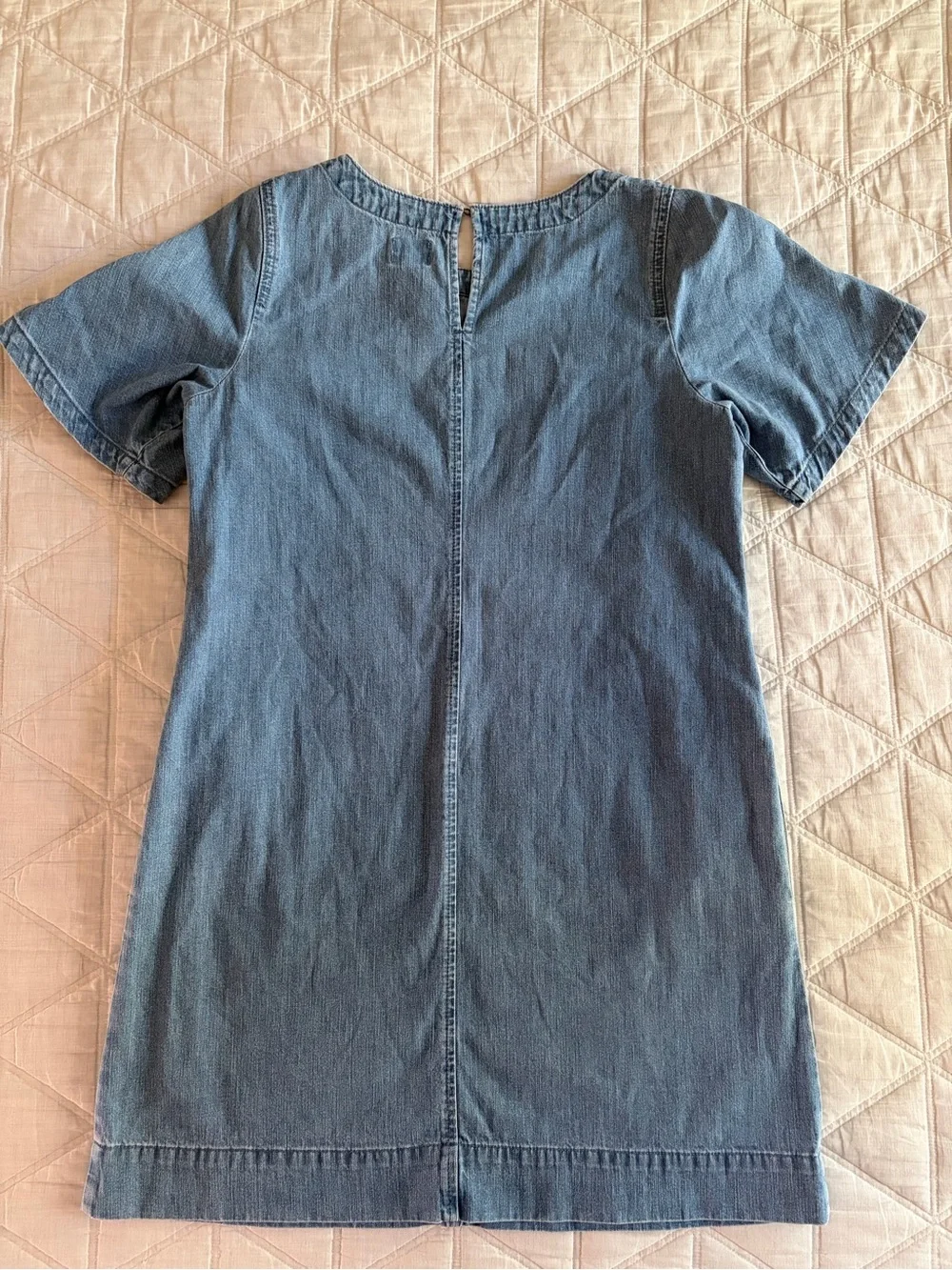 J. Crew Short Sleeve Chambray Dress